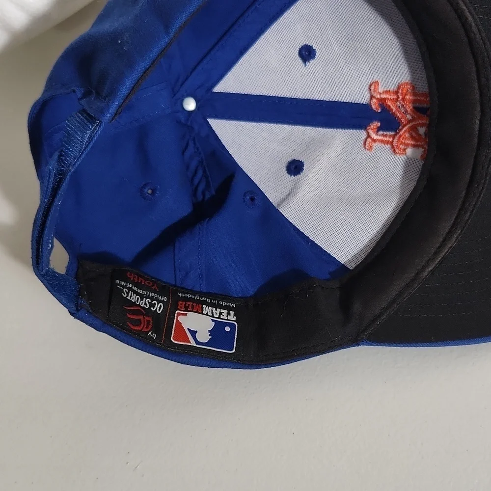 MLB OC Sports New York NY Yankees Youth Hat Blue and Orange Adjustable Cap