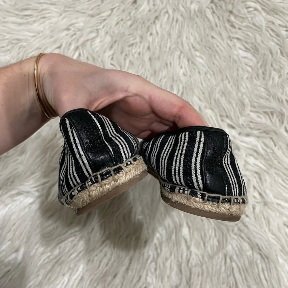CIRCUS by Sam Edelman Leni-29 Beyonce Boy Bye Striped Espadrille Flats EUC 7.5