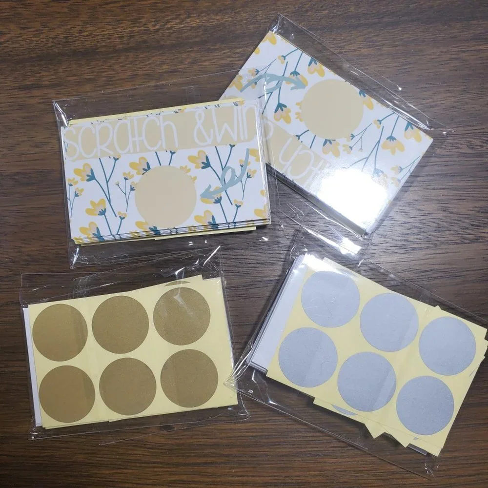 Scratch & Win-Thank You Cards- Party-Shower-Yellow Flowers - 40 Cards