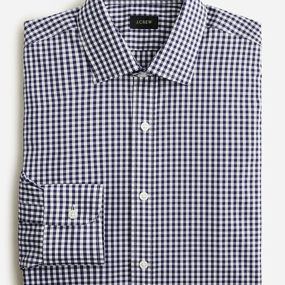 J. Crew Men's Blue Gingham Shirt