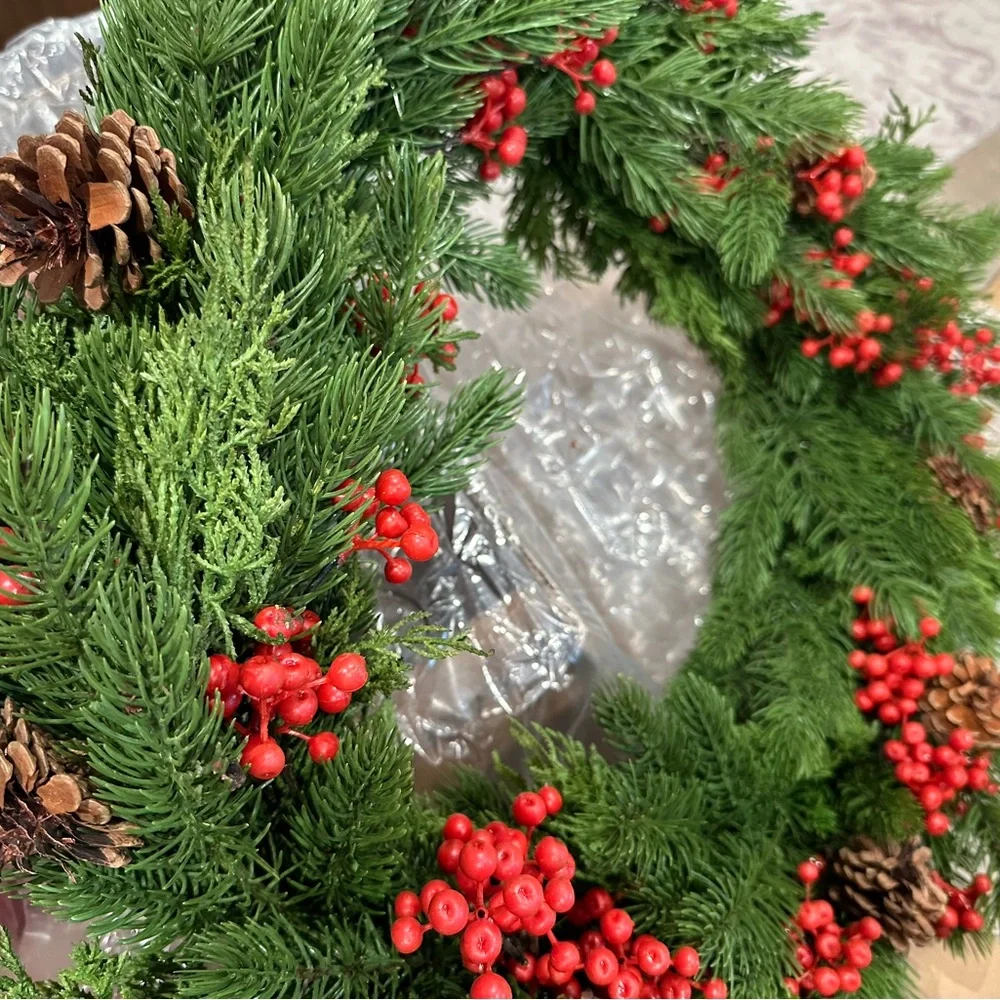Faux Pine Berry Wreath