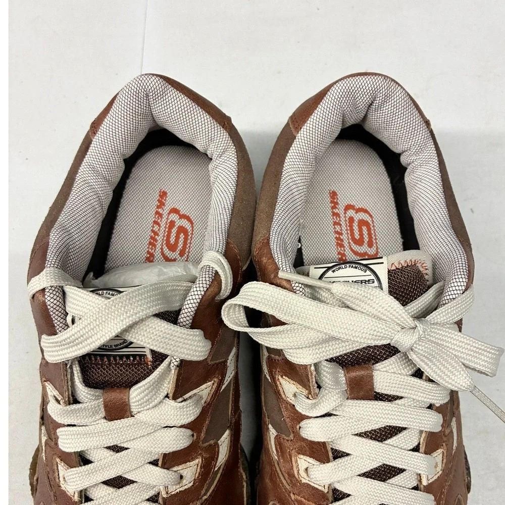 Skechers Urban Spike B-Boys Sneakers 50373 BRNT Mens 9.5 Brown Casual NWB