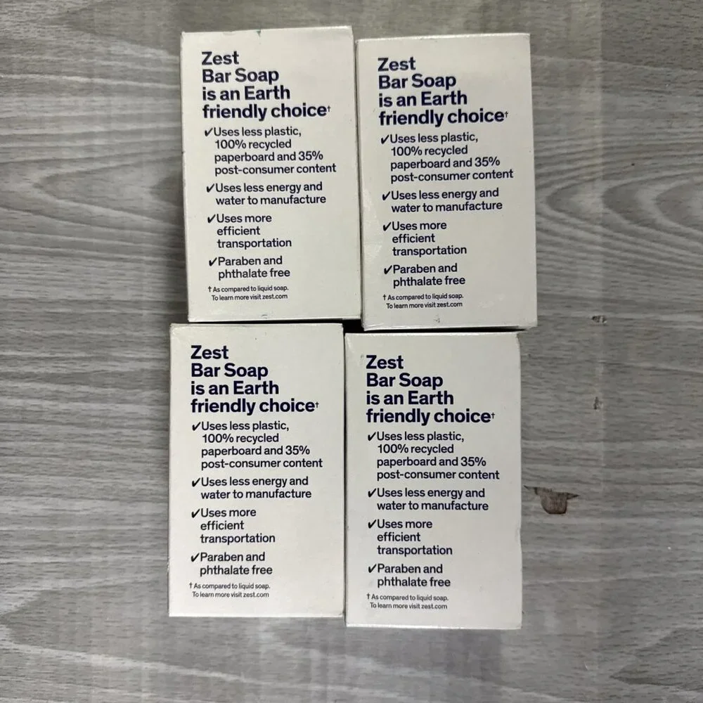 Vintage 1989 Original Zest Bar Soap (4 Bars) Zestfully Clean 4oz New Old Stock