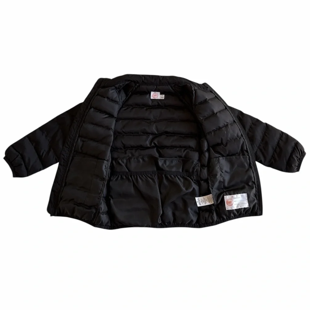 wonder nation Kids Black Puffer Zip Up Jacket with Pockets Boys 5T
