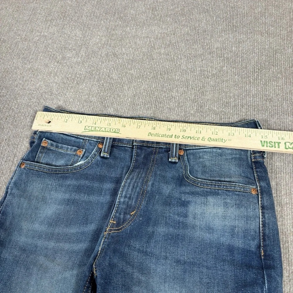 Levis 541 Jean Short Mens 29 Athletic‎ Fit Dark Wash Blue Denim Stretch Faded