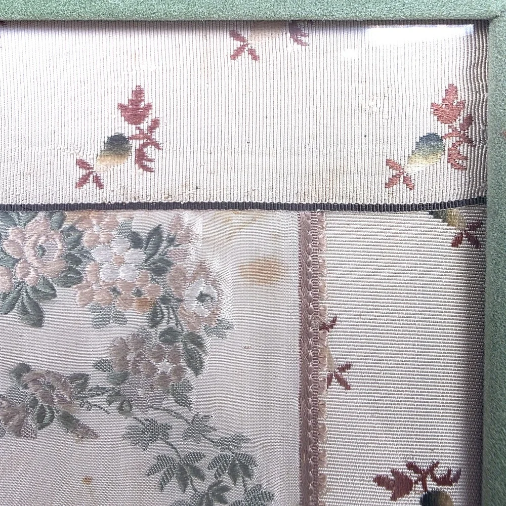 1855 Woven Silk Textile Empress Eugenie & Napoleon III Paris World's Fair Framed