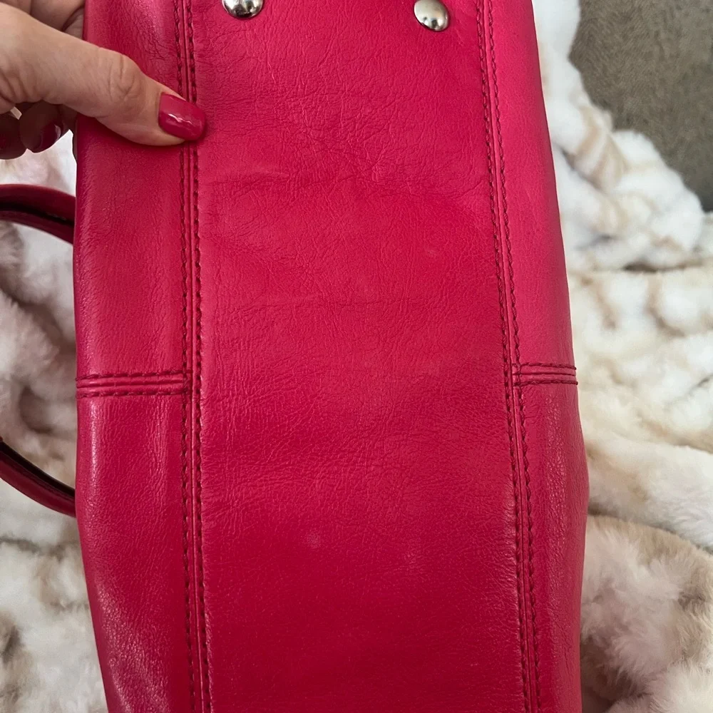 Coach Pleated Leather Shoulder Bag 13914
