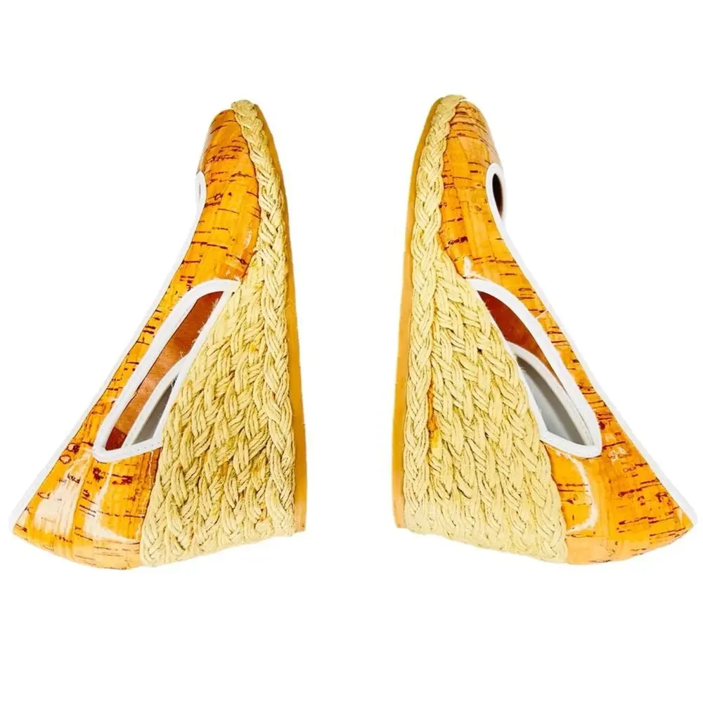 Donald J. Pliner Charlot Peep Toe Espadrille Wedge Heel Sandals Size 6.5 M Shoes