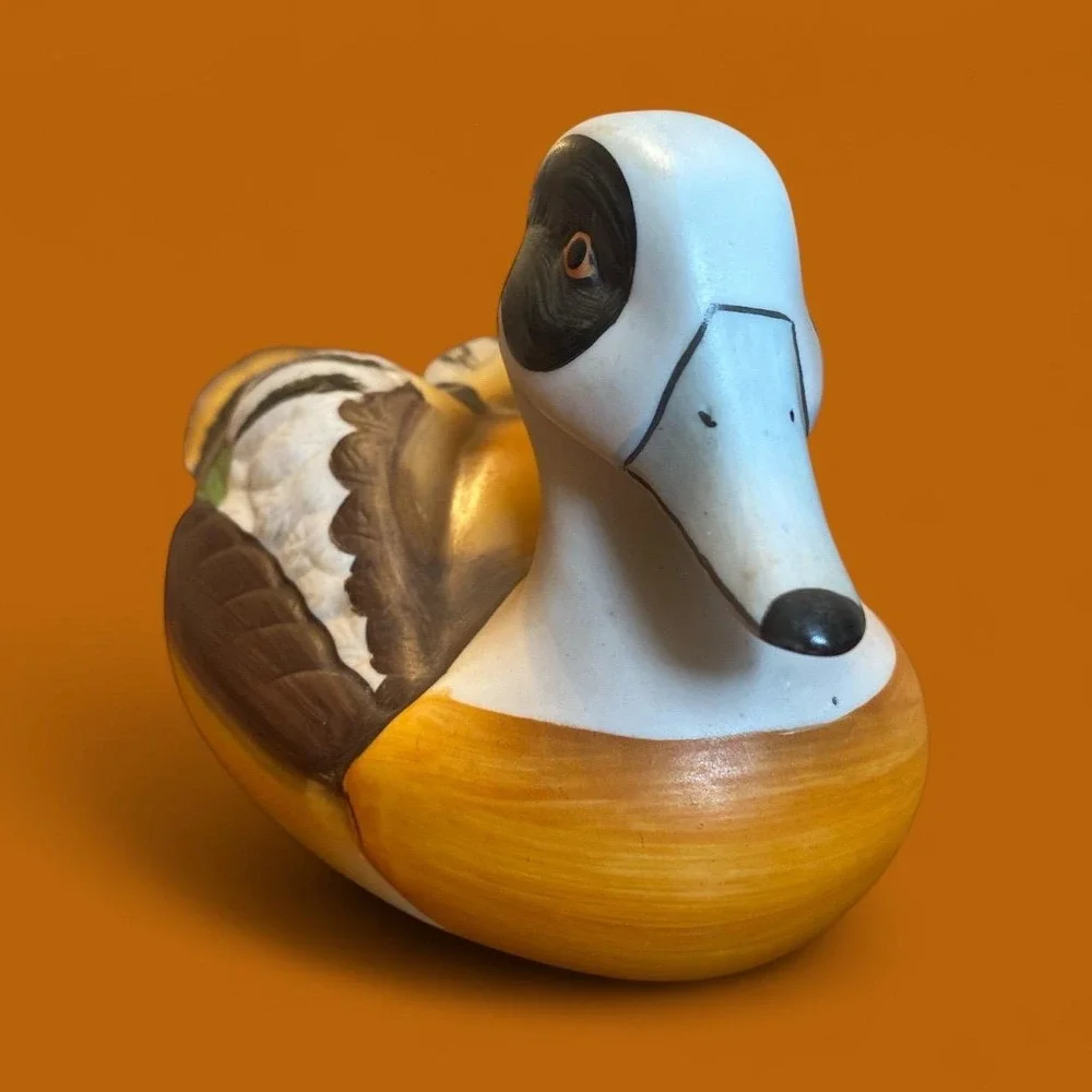Porcelain Duck Drake Bird Figurine Hand Painted Hunting Decor 10
