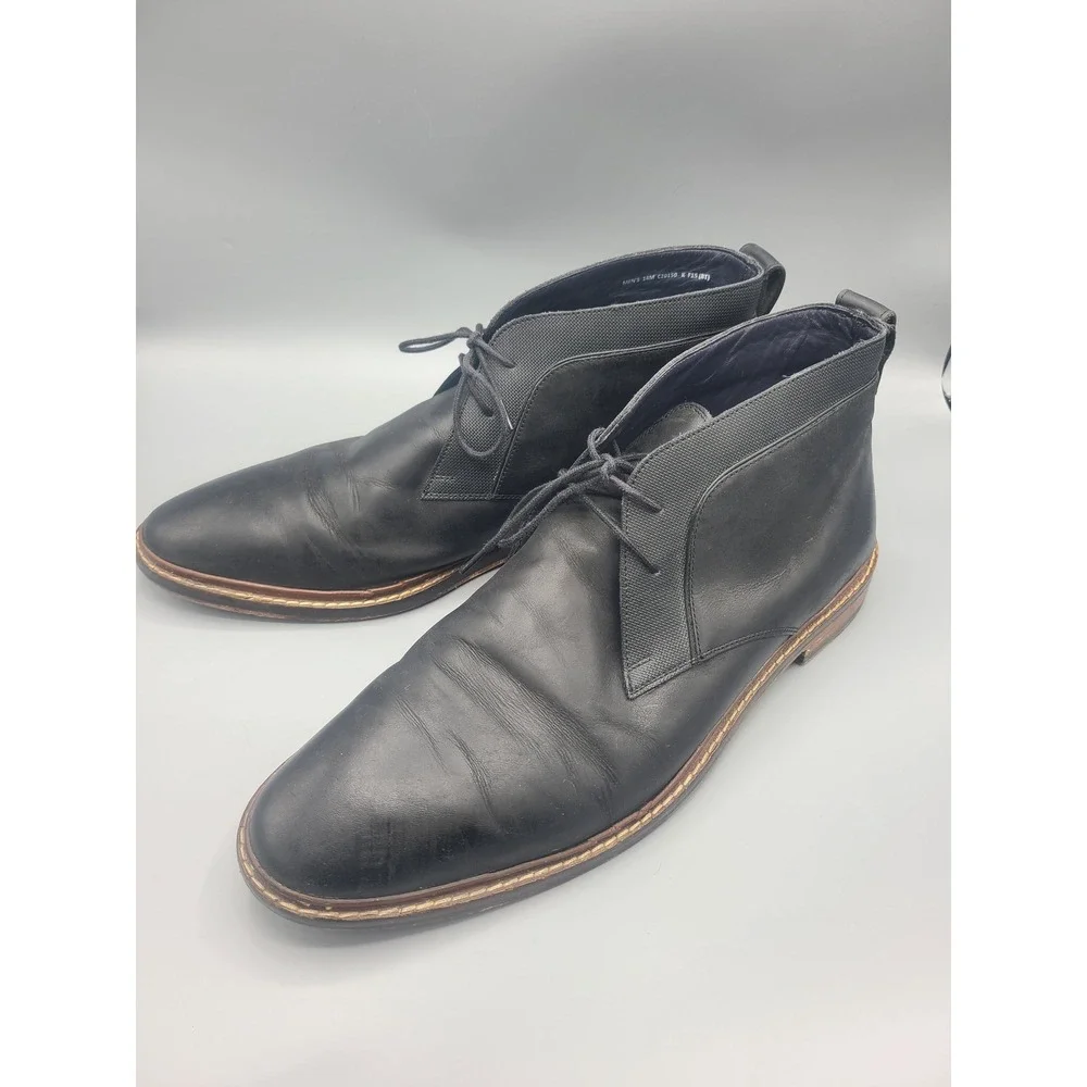 Cole Haan Men's Cambridge Chukka Black Leather boots‎ size 14