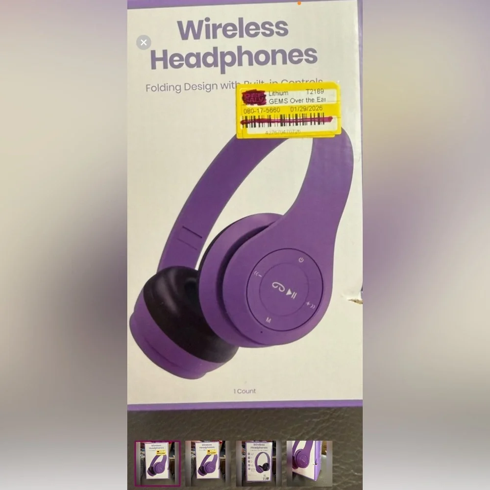 Wireless Foldable Headphones - Purple