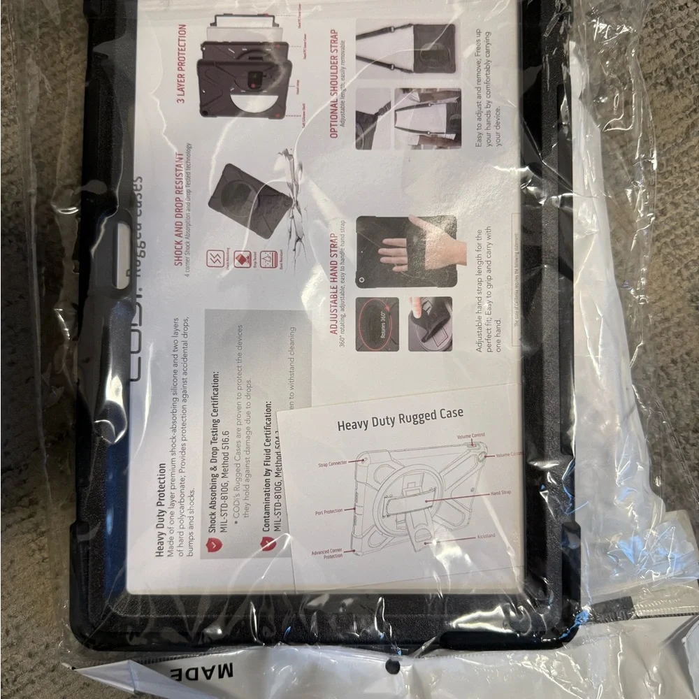 Heavy Duty Rugged Tablet Case - Black