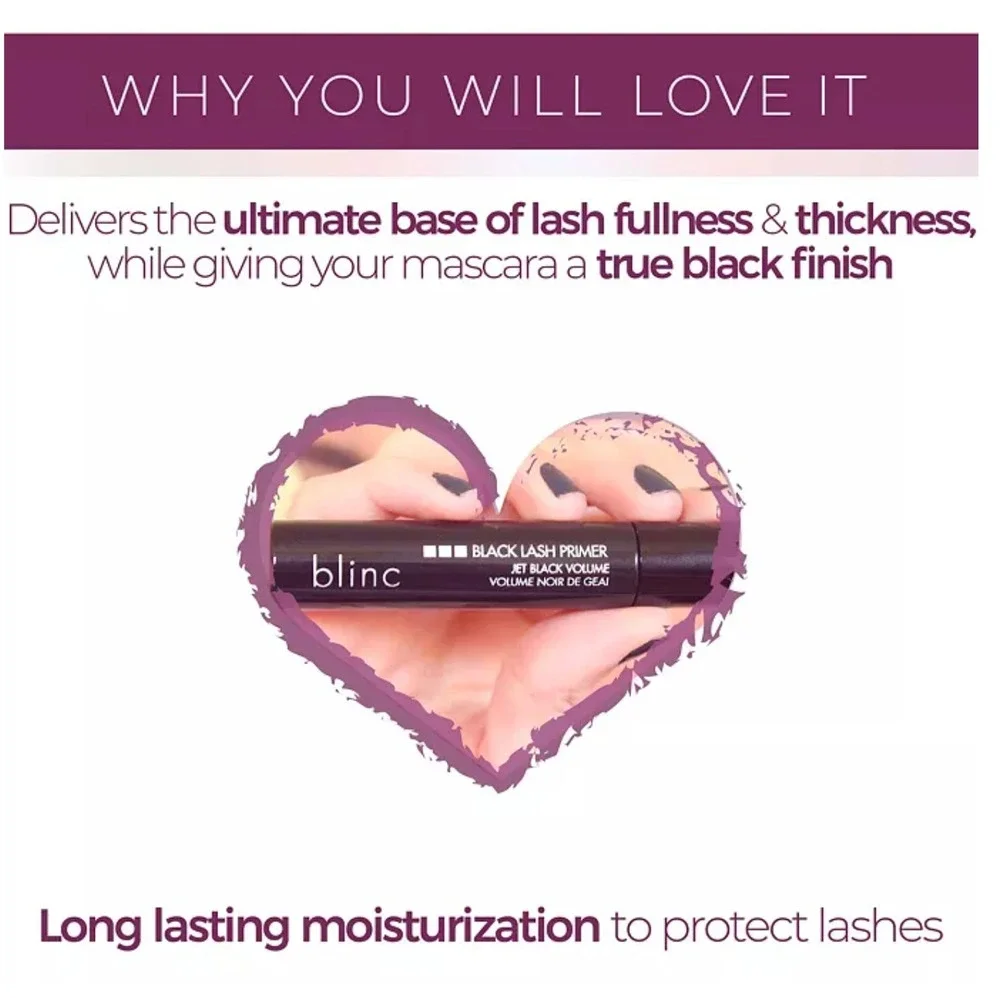 Blinc Lash Primer Black Sealed Lengthening Volumizing Mascara Base Prep