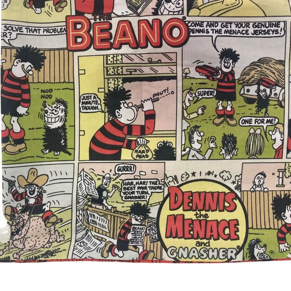 Beano Dennis the Menace Pillowcase Fabric Panel Cotton Blend John Lewis 18x27