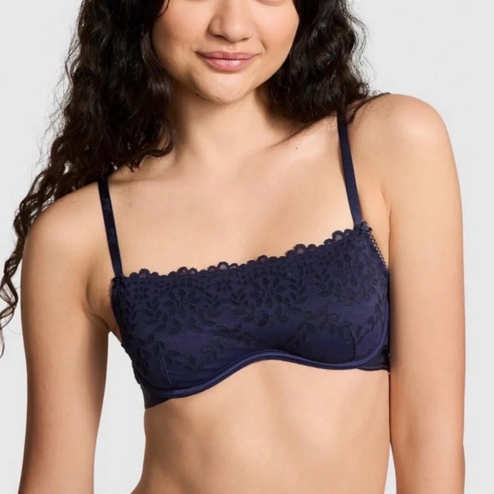 NWT Victoria’s Secret PINK Wink Scoop Bra | S/P | Blue | Unlined Bralette