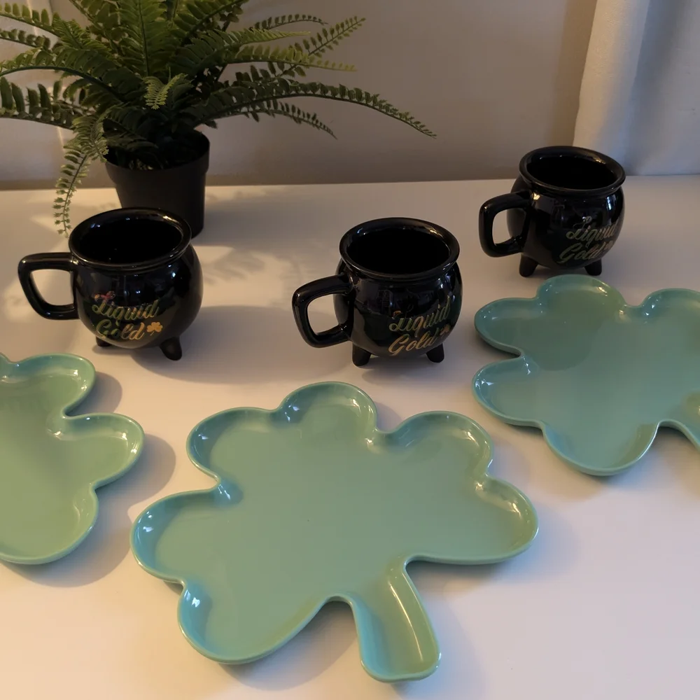 Target Black and Green Mug and Plate Set