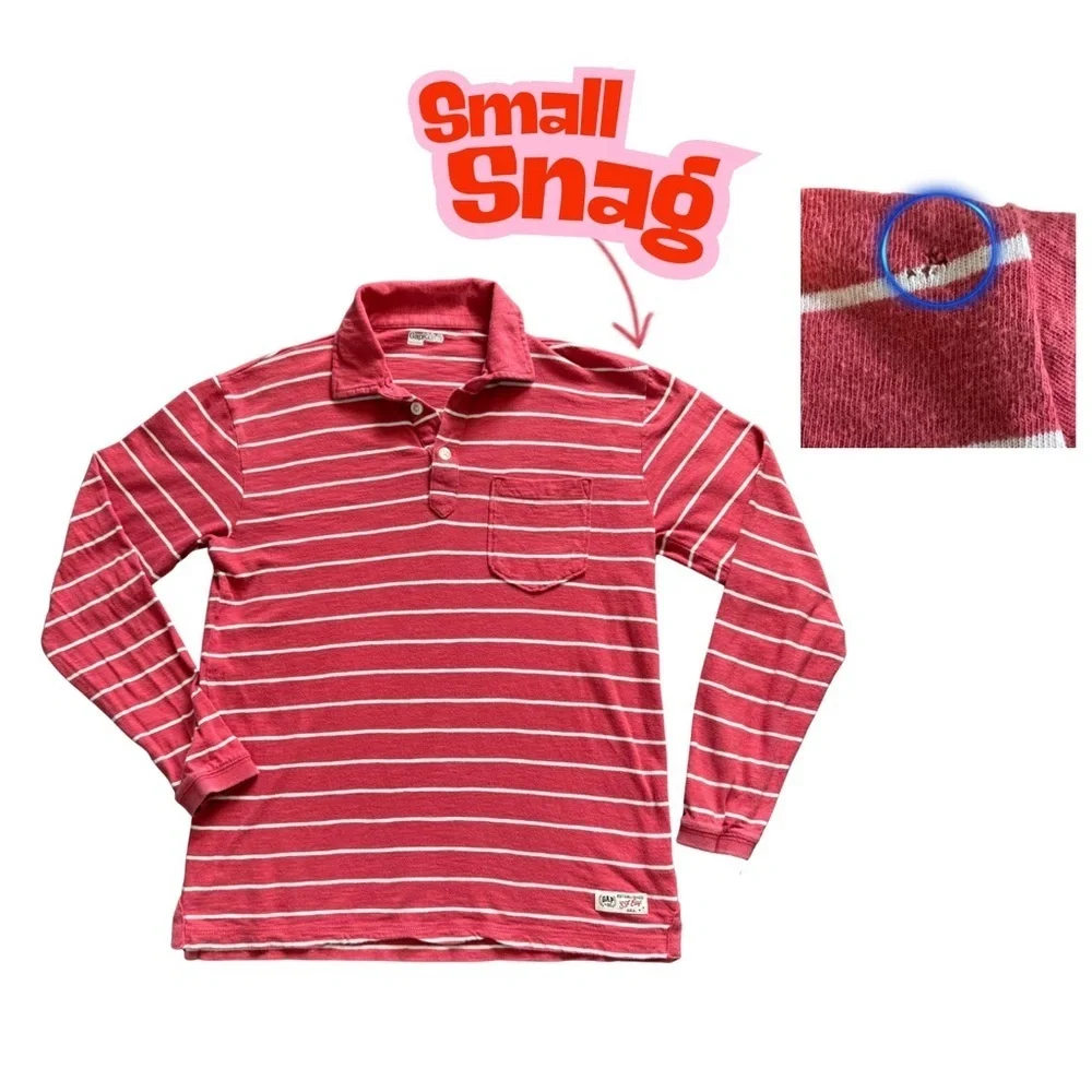 GAP Kids Red Polo Shirt with White Accents