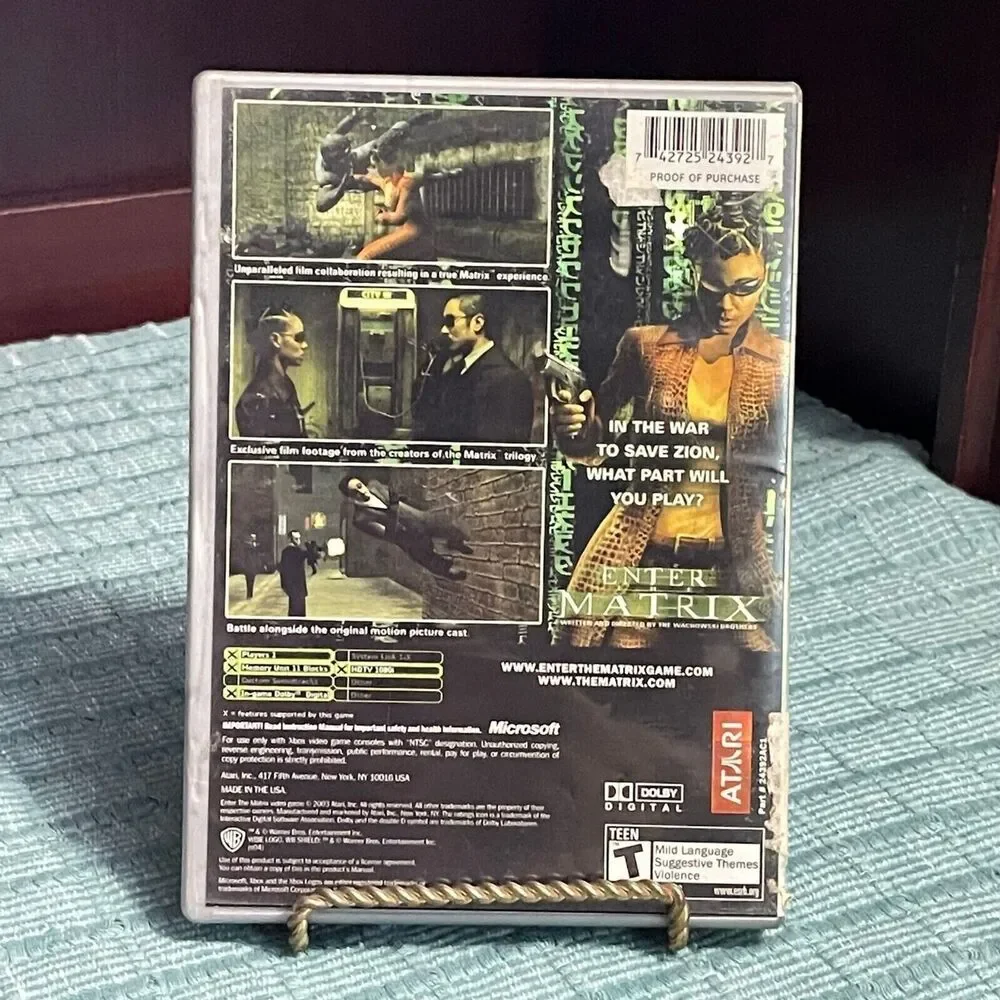 Enter the Matrix (Microsoft XBOX) TESTED Complete Case Disc Book Video Game