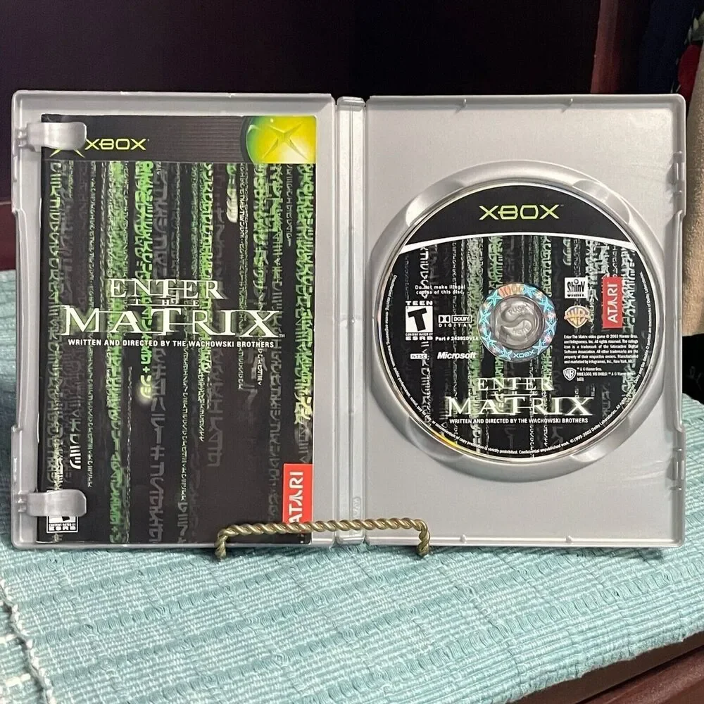 Enter the Matrix (Microsoft XBOX) TESTED Complete Case Disc Book Video Game