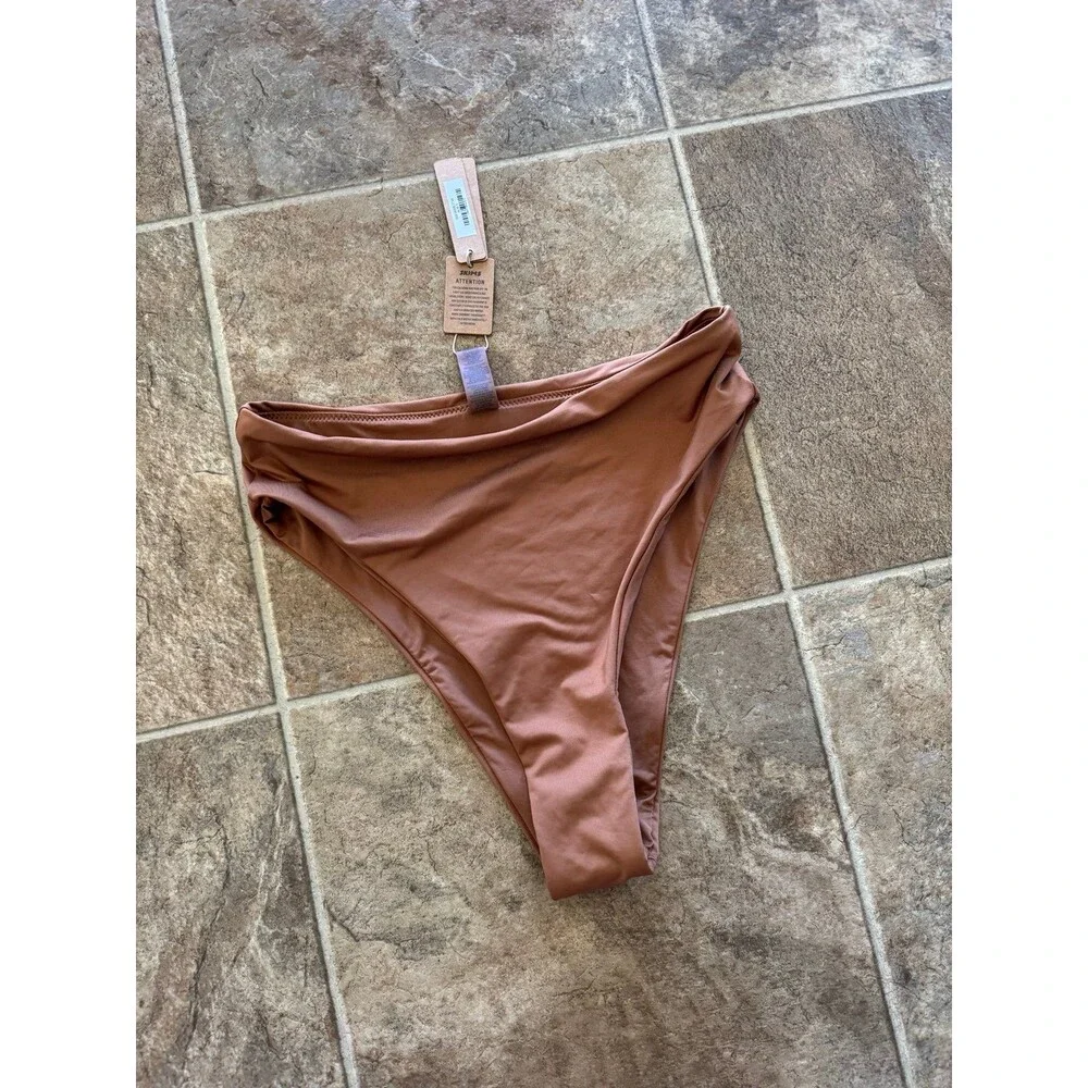 Skims Swim Mid Waist Bottom Almond Size Small