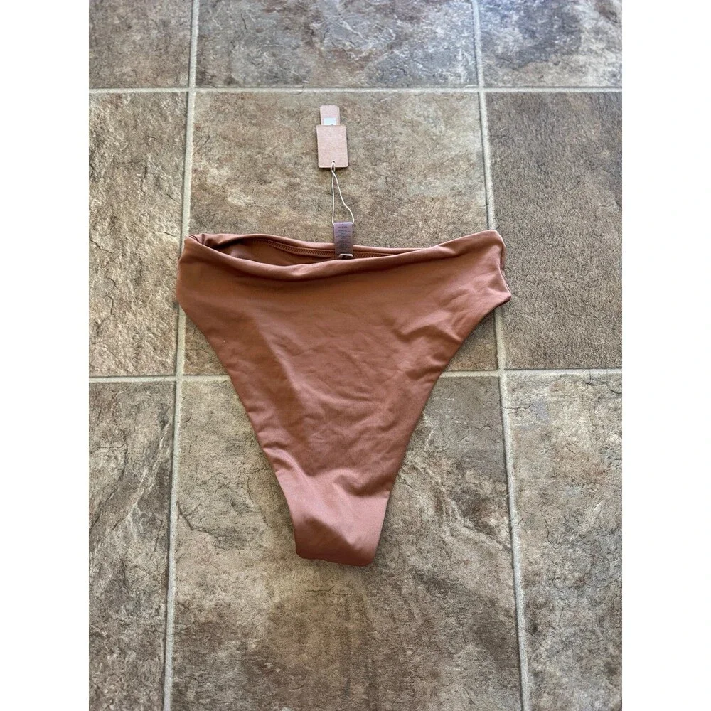 Skims Swim Mid Waist Bottom Almond Size Small