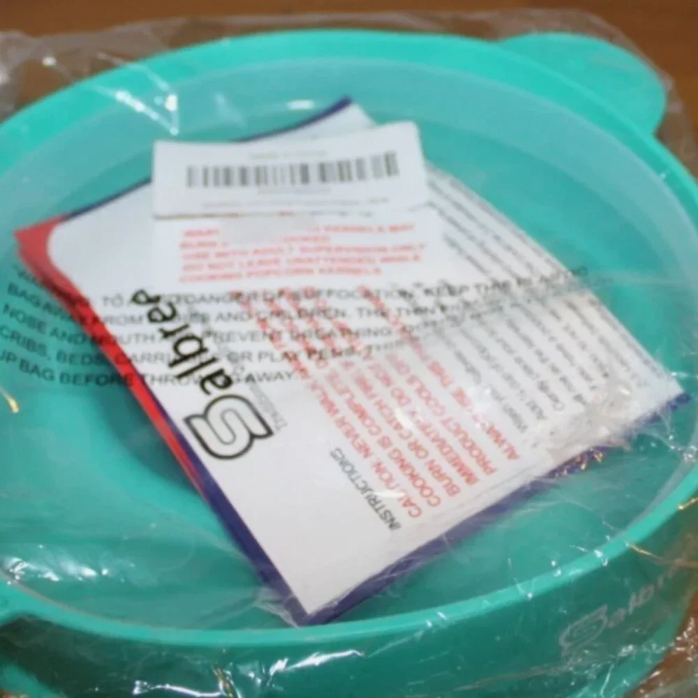 Salbree Microwave Silicone Popcorn Popper Teal New in Bag
