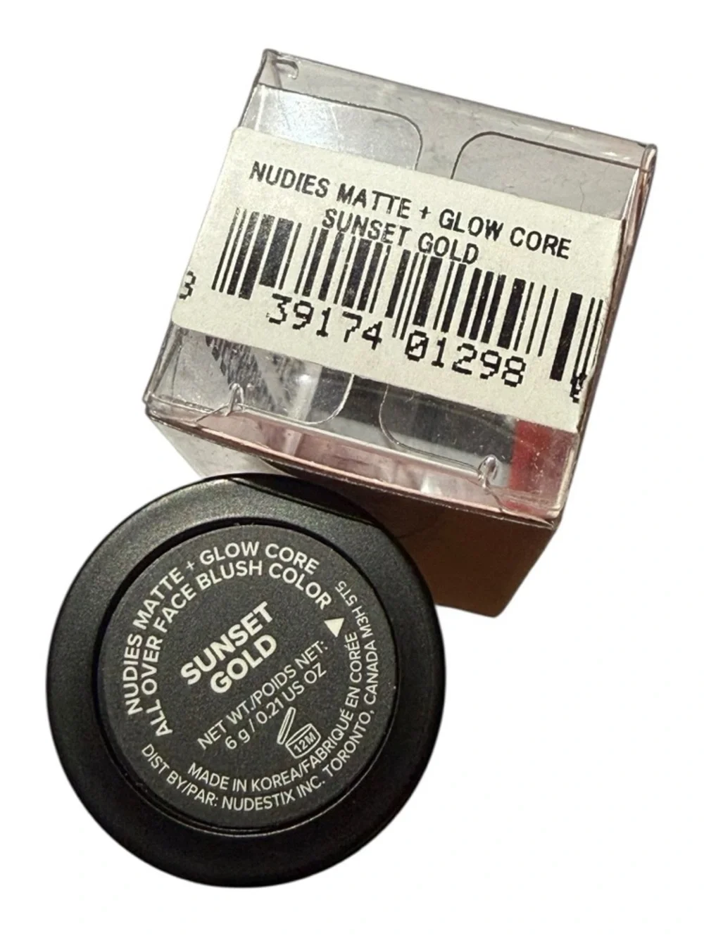 NUDESTIX Nudies Matte + Glow Core Sunset Gold Blush Stick Full Size NEW