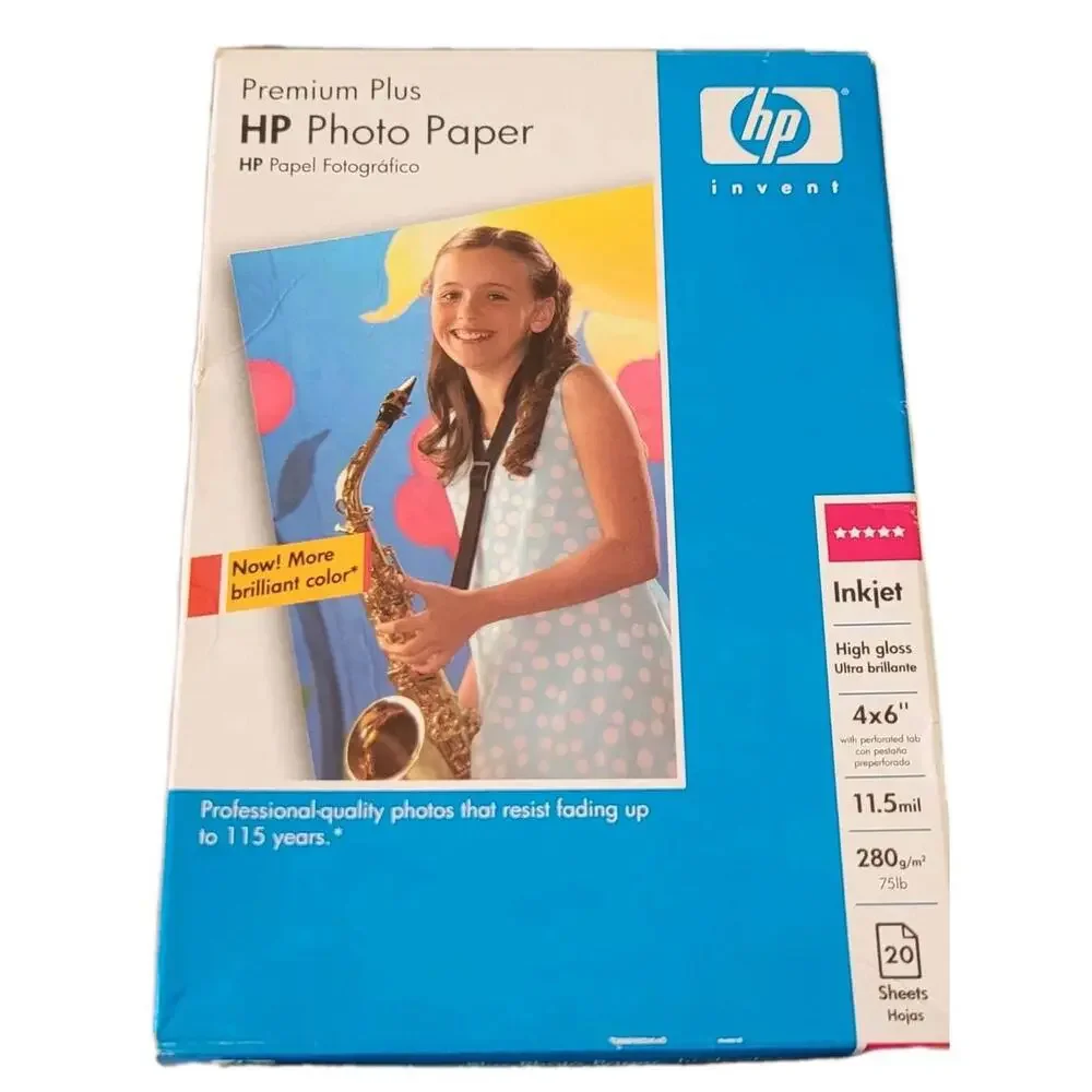 HP Invent Premium Plus HP Photo Paper 20 Sheets New Open Box