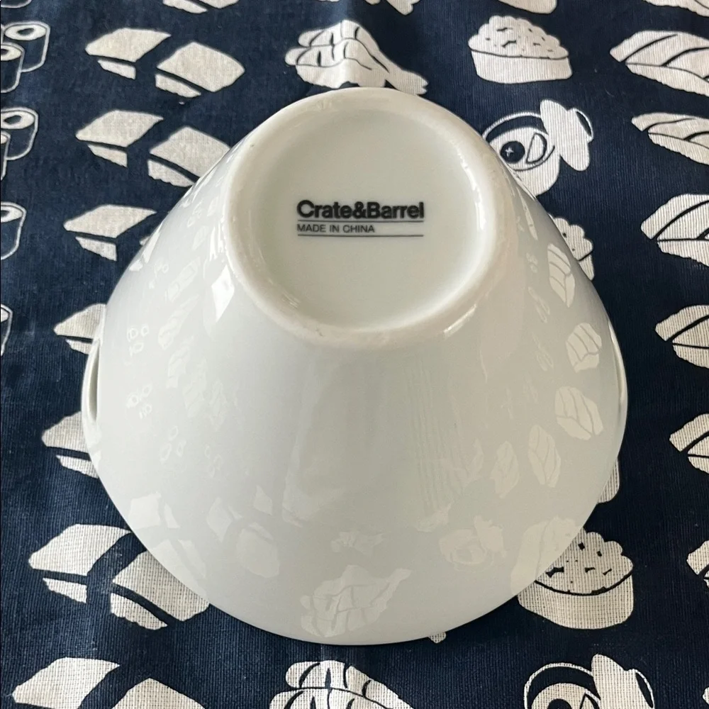 Crate&Barrel Noodle Bowl with Bamboo Chopsticks