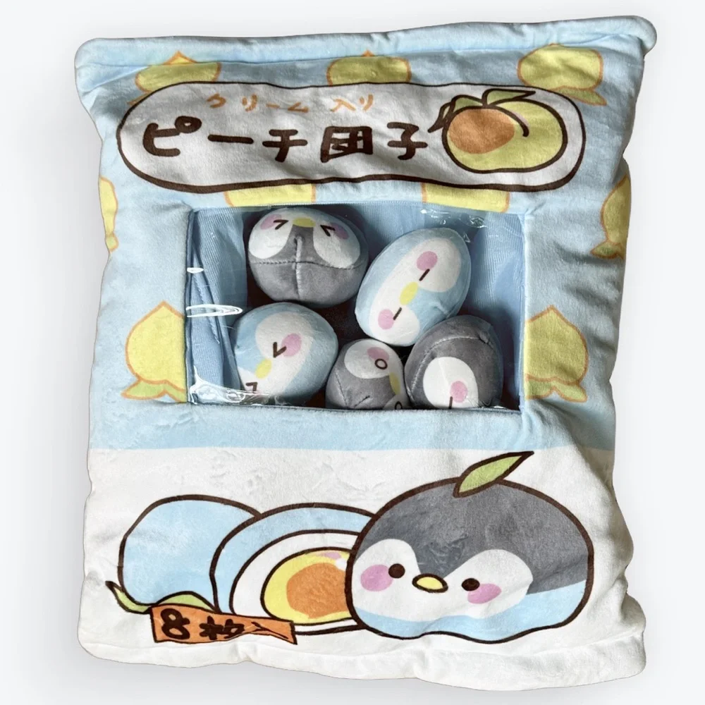 Kawaii Plush Penguins Inside Pillow Tactile Squishie Anime Sleep & Play~Set of 8