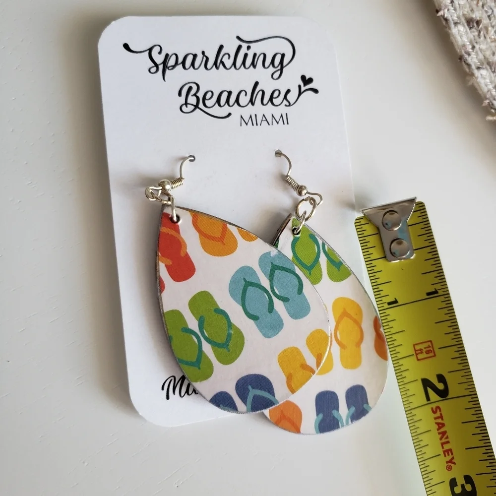 Flip Flop Light Weight Dangle Earrings