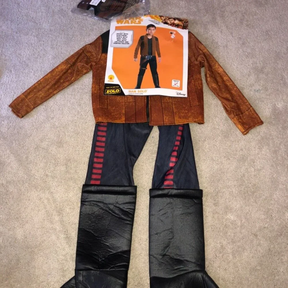 Disney STAR WARS HAN SOLO Child MEDIUM 8-10 Halloween Costume Rubie’s‎ NEW