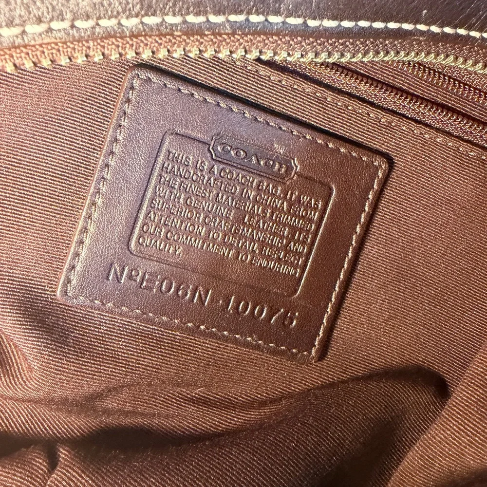 Coach Signature Brown Canvas Hobo Shoulder Bag Y2K Vintage Rare