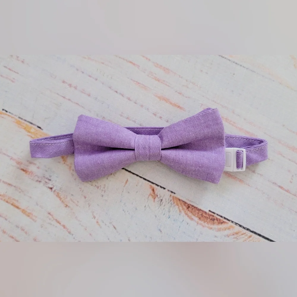 Trendy Ties Lavender Chambray Kids Bow Tie