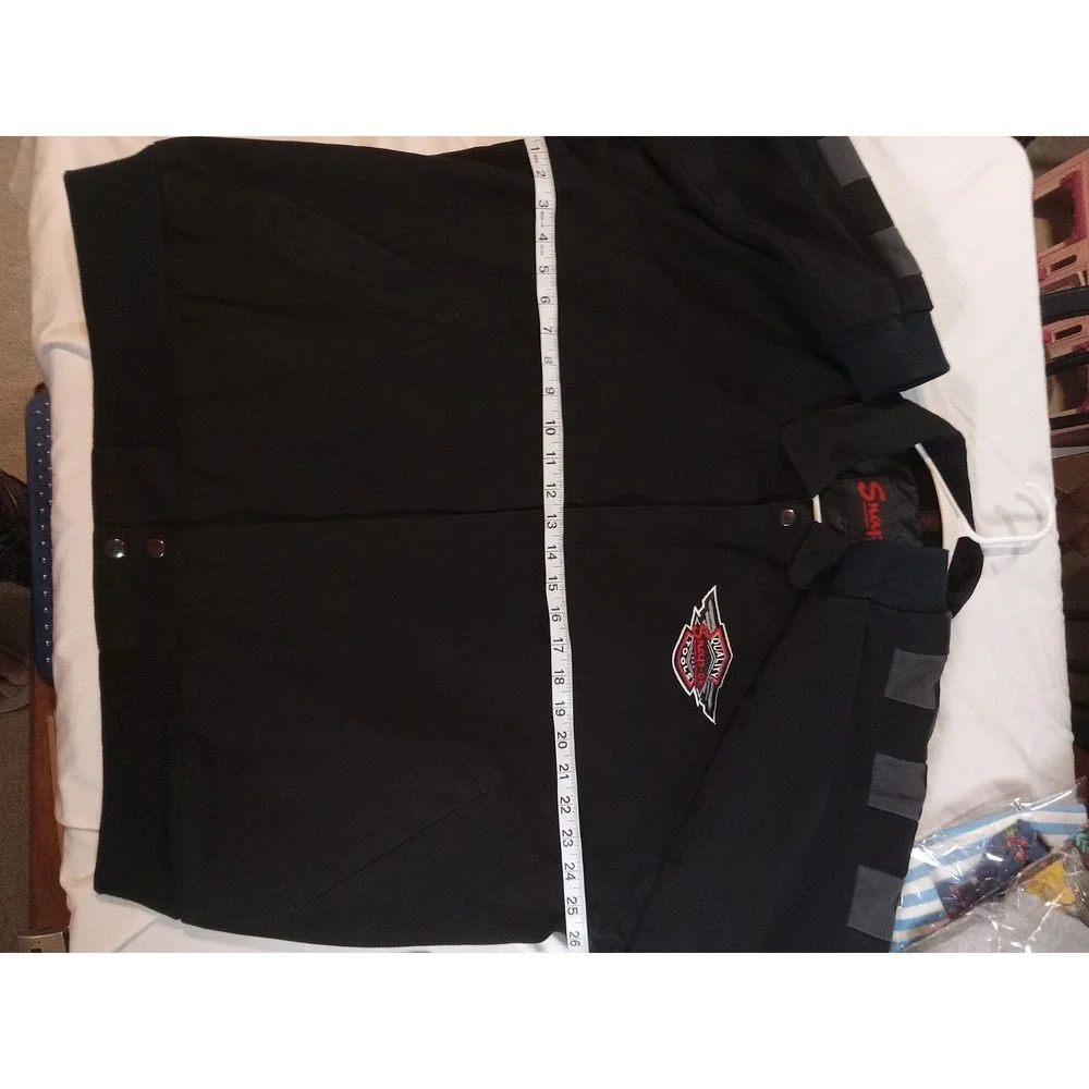 Snap On Tools Mens Mechanic Work Winter Jacket Black Checkered Sleeves Large