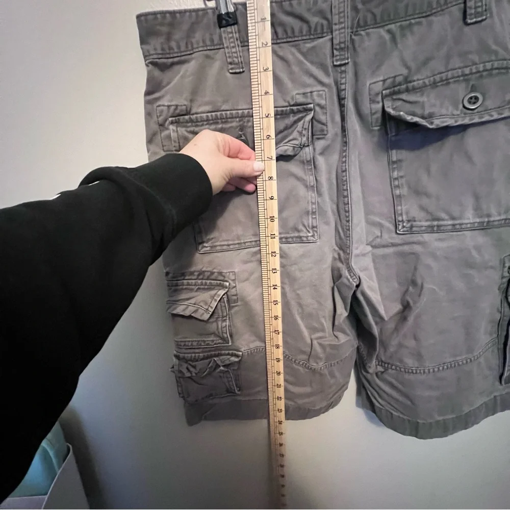 Men's Cargo Shorts in gray cotton blend durable fabric and stitching