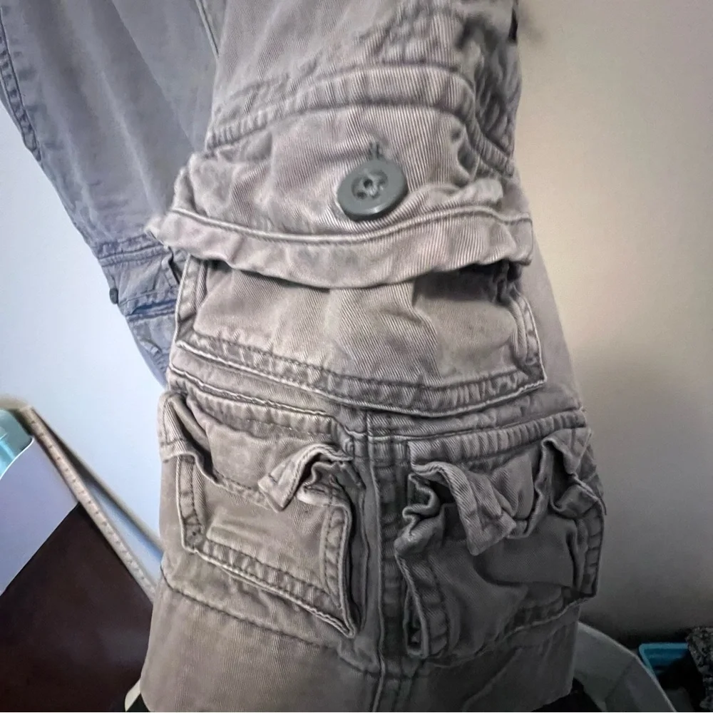 Men's Cargo Shorts in gray cotton blend durable fabric and stitching