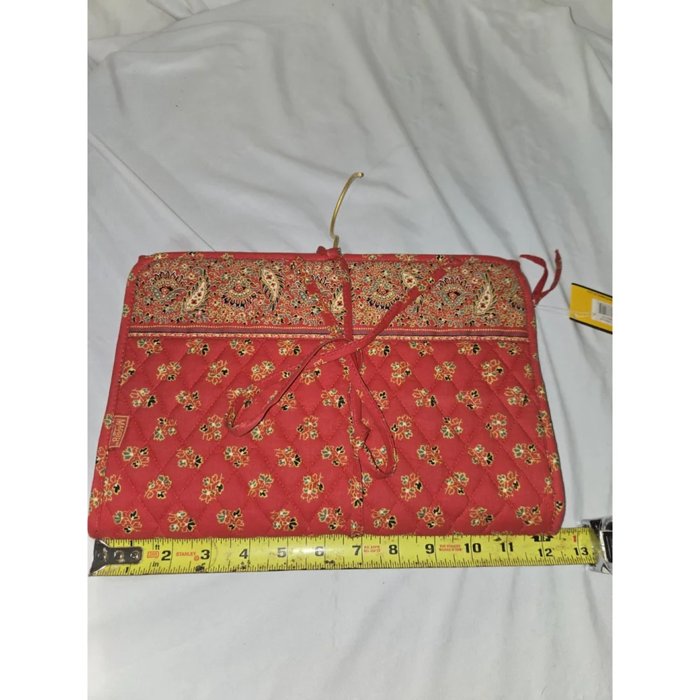 Vintage NWT MaggiB Hanging Travel Organizer Red Mosaic Quilted