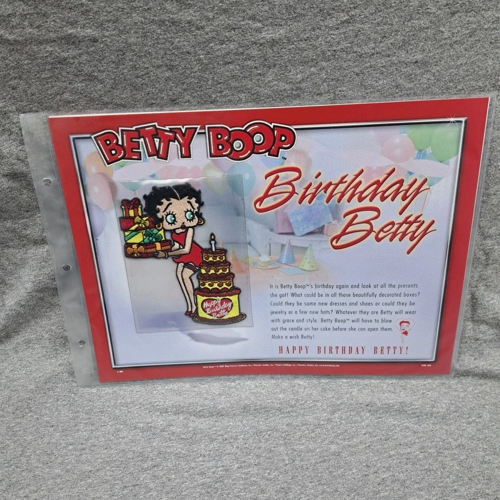 Betty Boop Patch Birthday Betty Clothing Bag Patch Collectible Party Vintage New