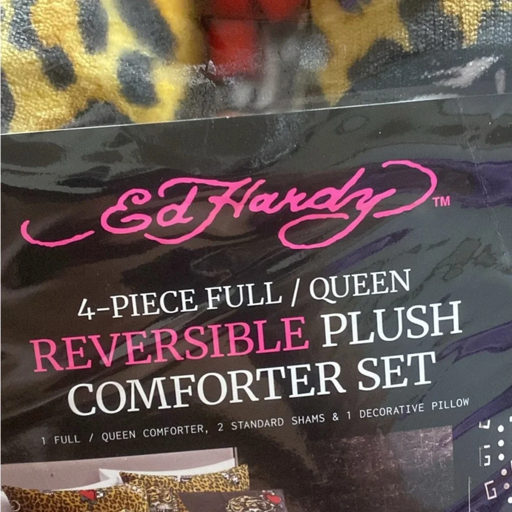 Ed Hardy plush reversible