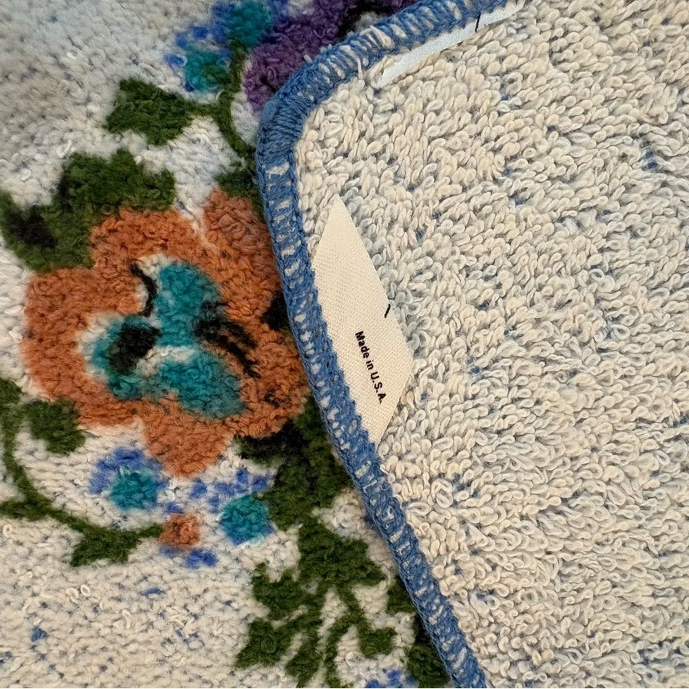 Blue Vintage Wash Cloths (8) Two Hand Towels MCM Granny Core Cottage Core Mixed