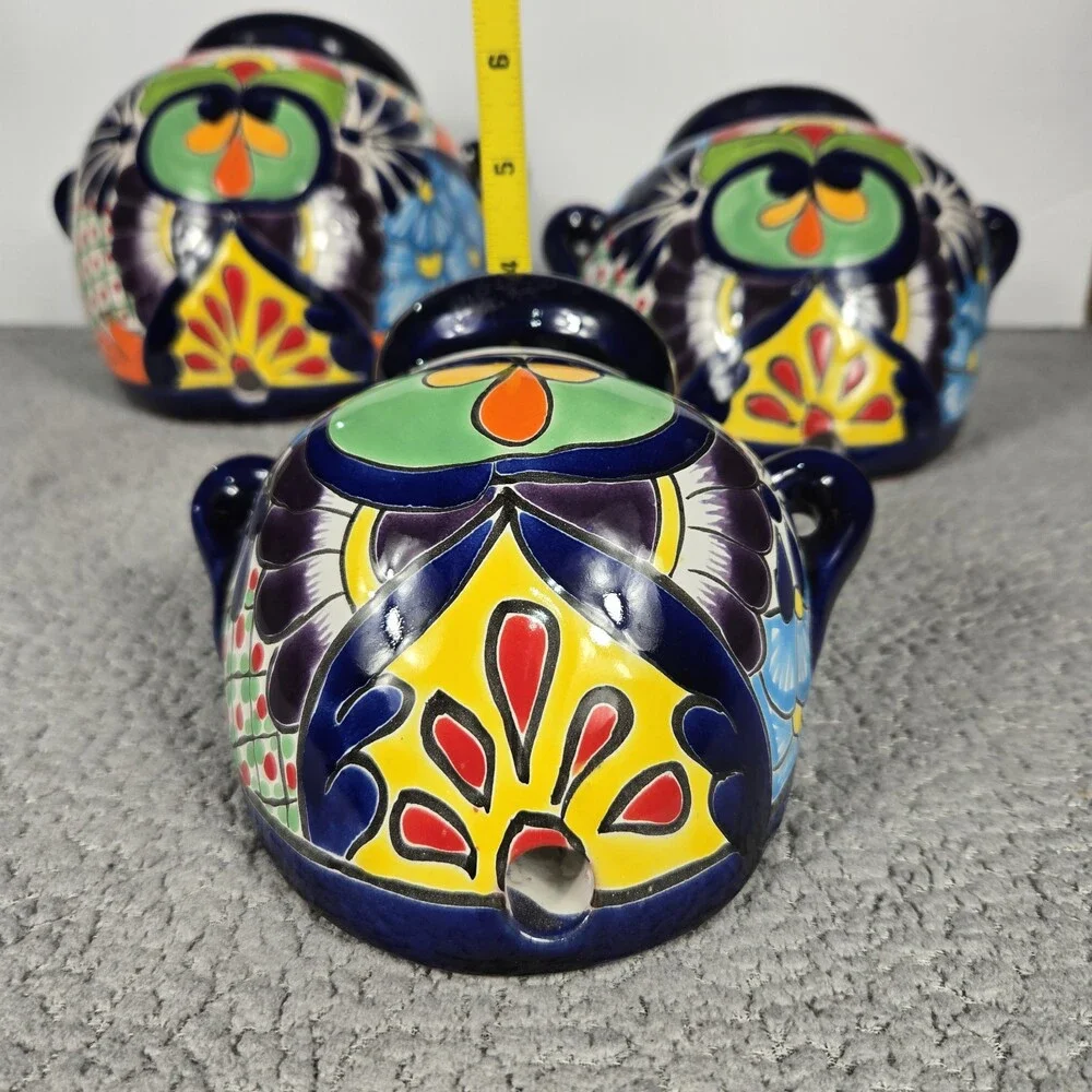 Talavera Wall Planter Set Hand Painted Mexican Art Colorful And Beautiful Set