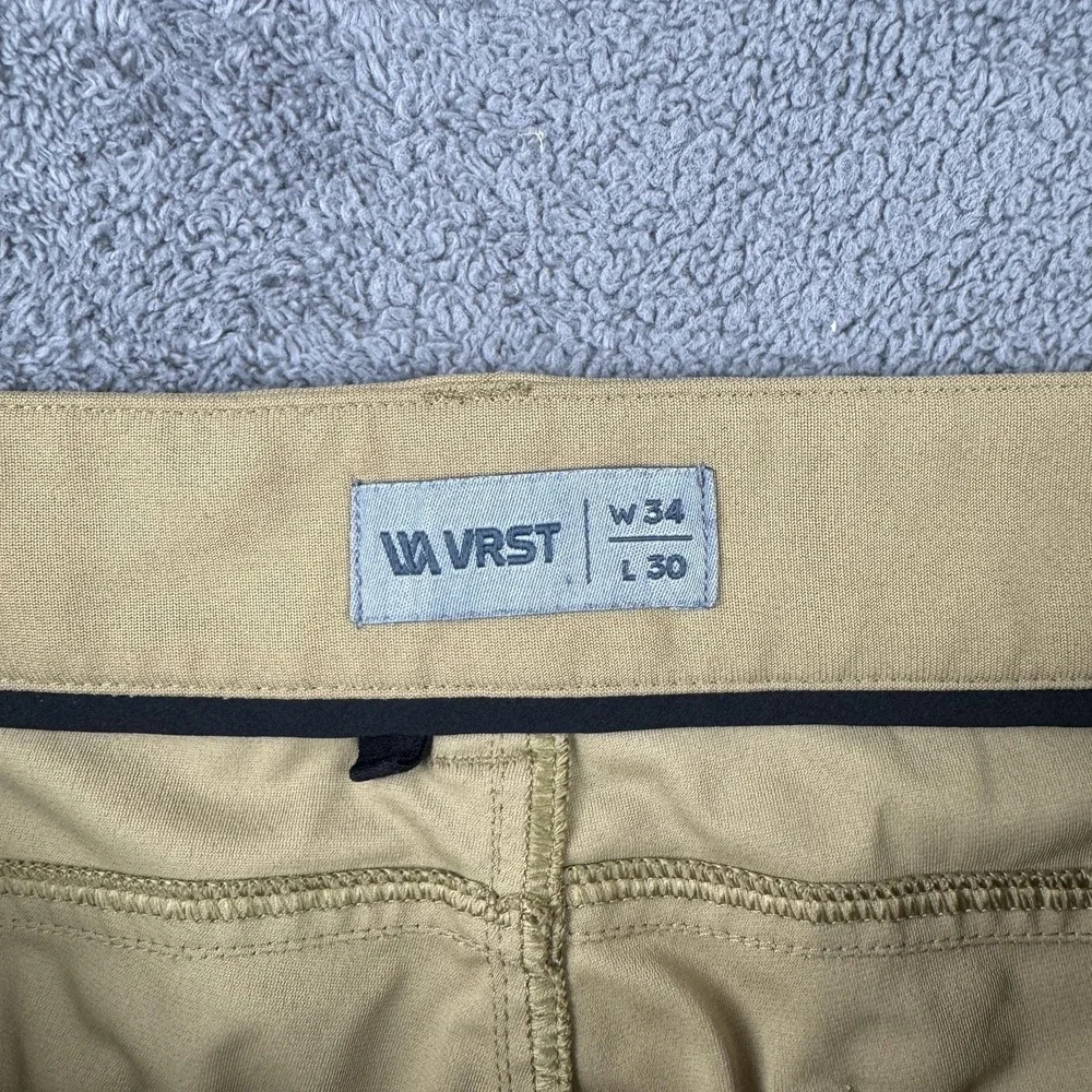 VRST Pants Mens 33x28 Khaki‎ Stretch Chino Athletic Golf Casual Performance