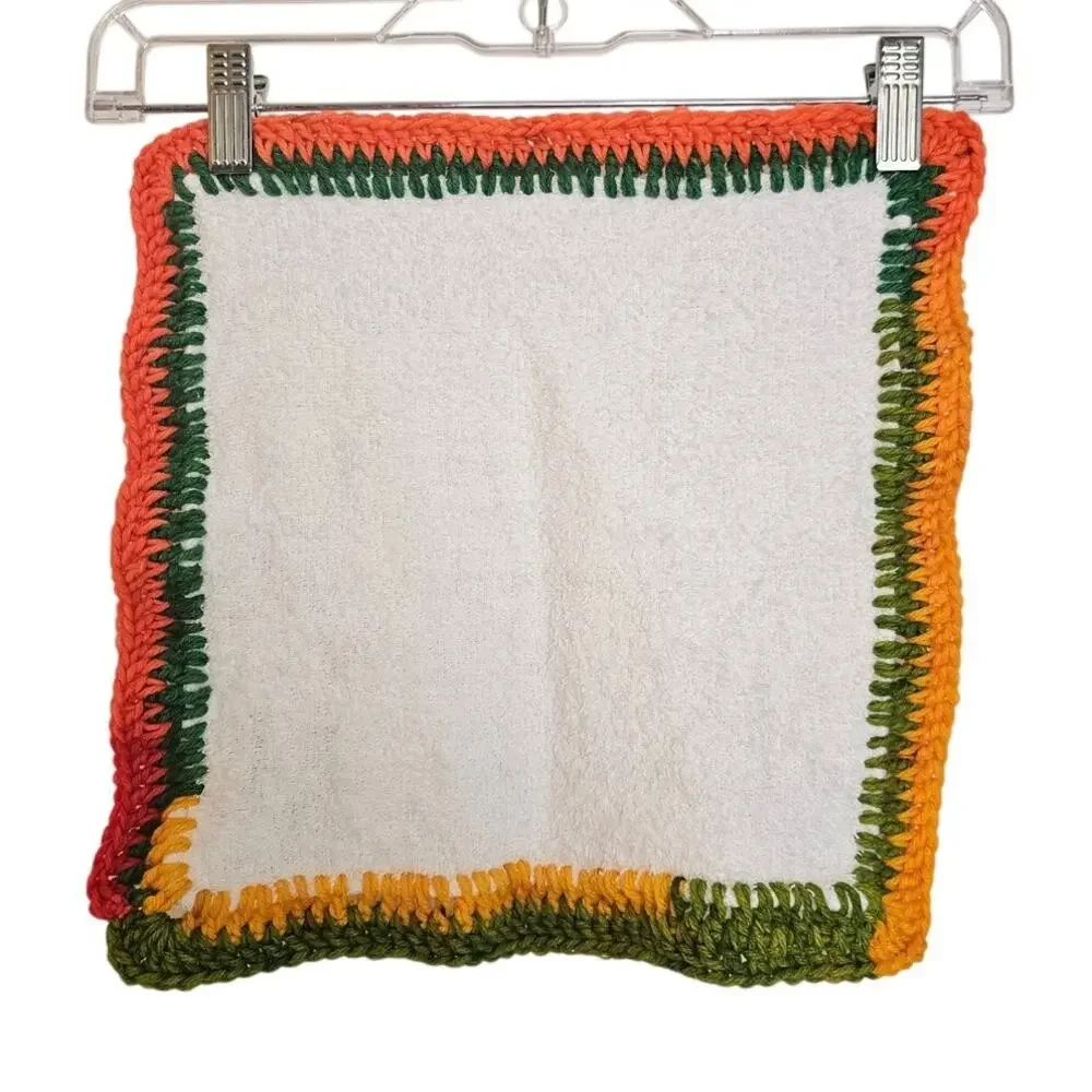 Washcloths w/ Crochet Edges-Set of 6