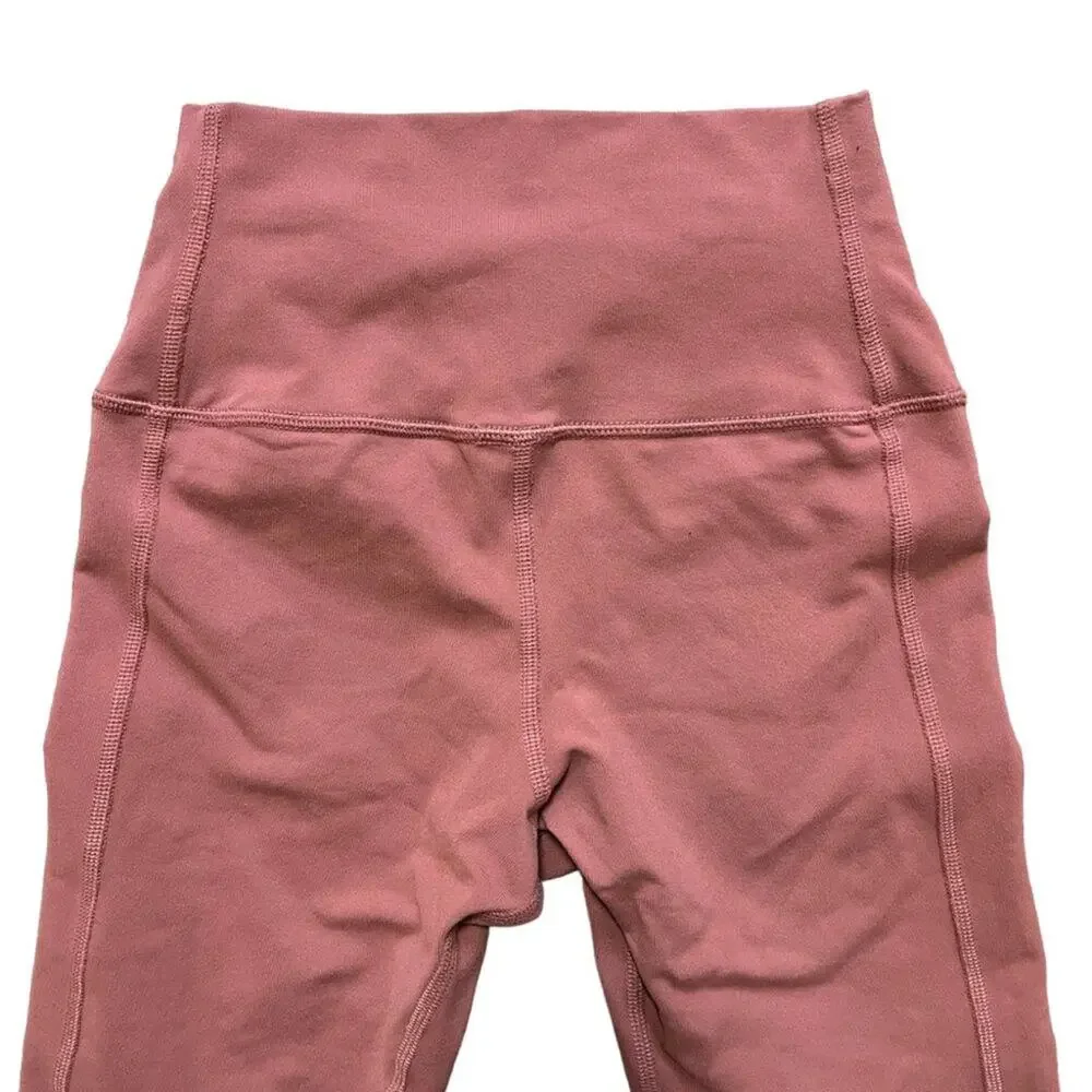 ALO Yoga Interlace Mesh Leggings in Rosewood Pink WOMEN'S XS