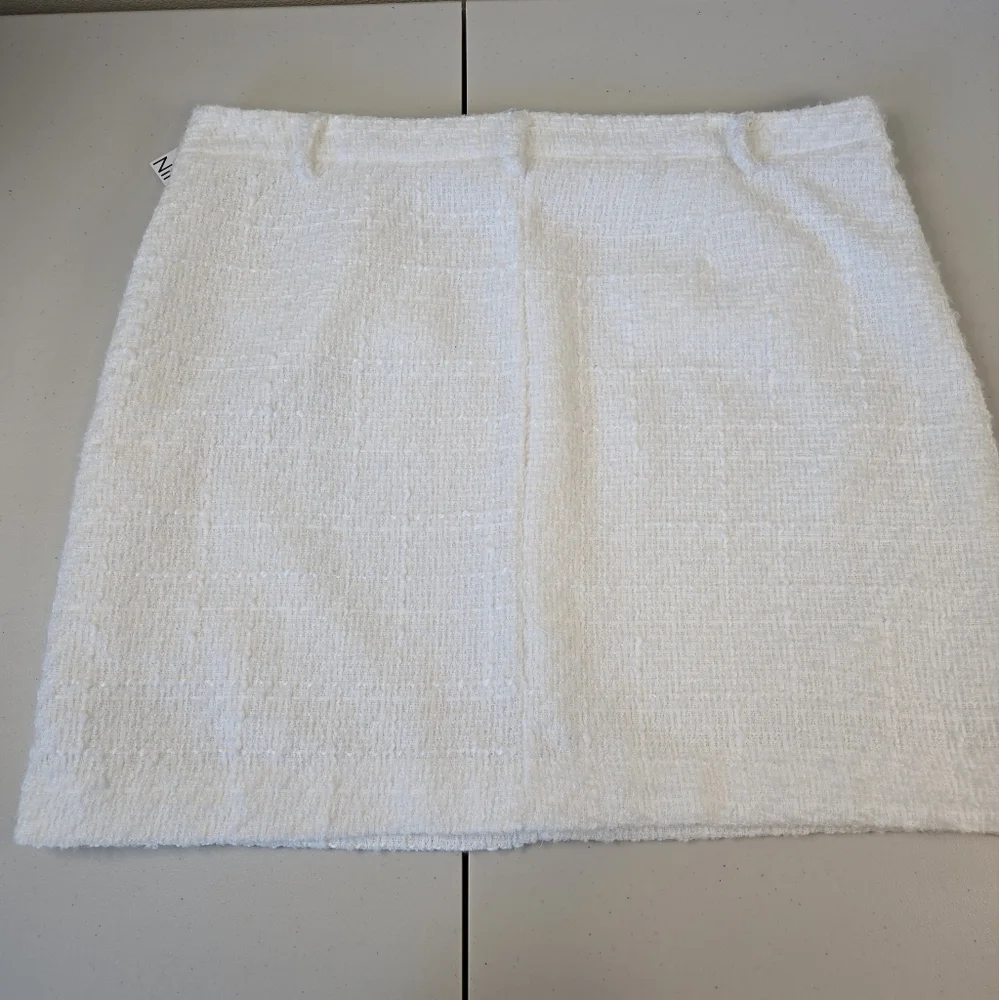NWT Nine West Tweed Pencil Skirt Ivory Size XXL