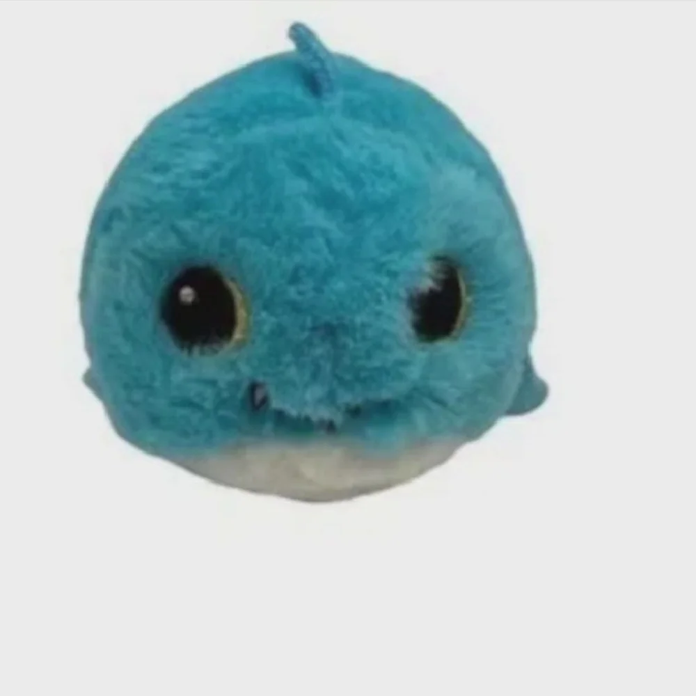 Plush Blue Teal Small Pet Toy - Soft Plush Squeak