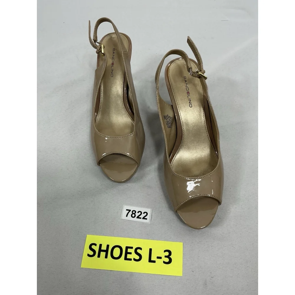 Womans Excellent Condition Bandolino Melt Slingback Platform Pumps 10 M Nude