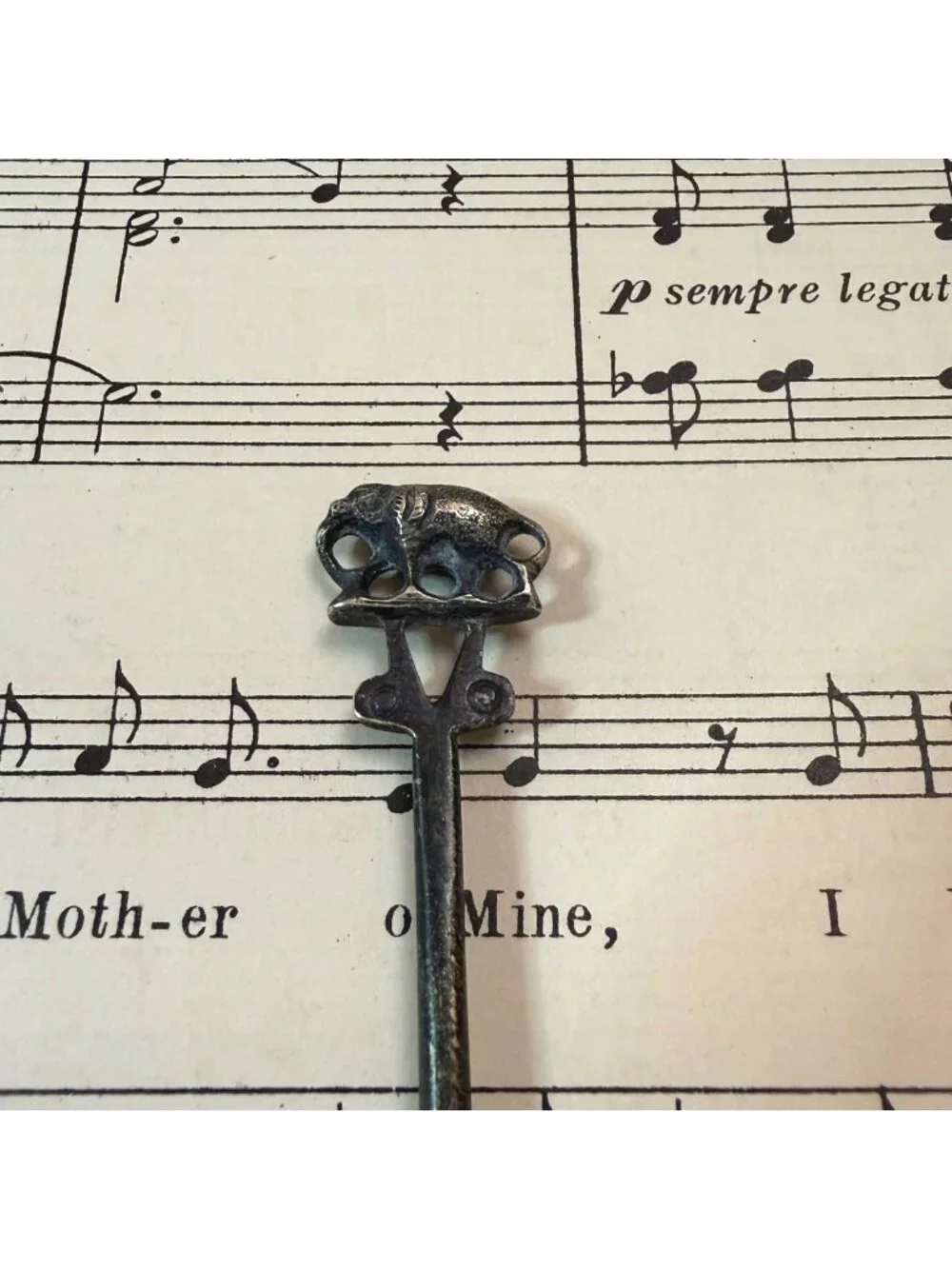 Vintage Iced Beverage Spoon Twisted Stem Elephant Figurine Finial 6