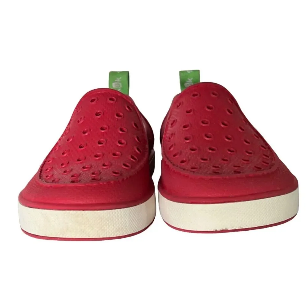 Sanuk Water Shoes Girls‎ Lil Walker 2.5 Red Loafer Flat Slip On Washable Beach